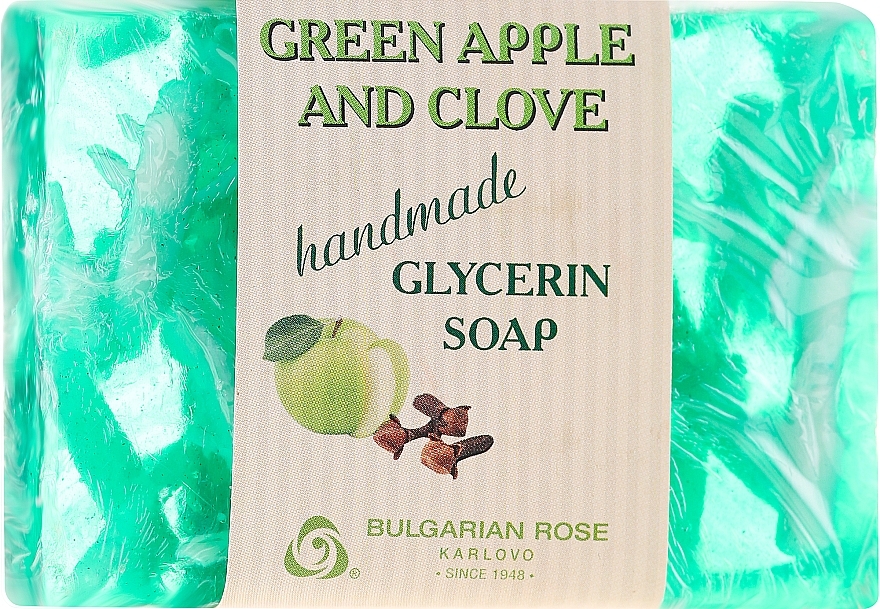 Glycerin Soap "Green Apple & Clove" - Bulgarian Rose Green Apple & Clove Soap — photo N1