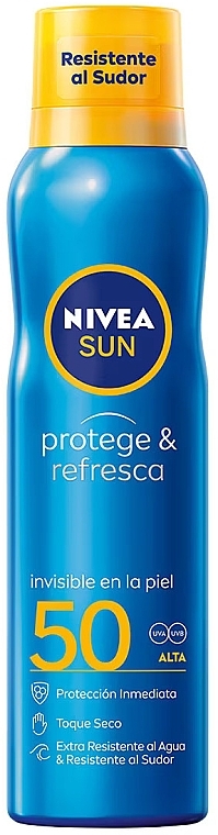 Face Sunscreen - Nivea Sun Protects & Refreshes Mist Spf50 — photo N1