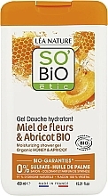 Fragrances, Perfumes, Cosmetics Honey & Apricot Shower Gel - So'Bio Etic Honey & Apricot Moisturizing Shower Gel