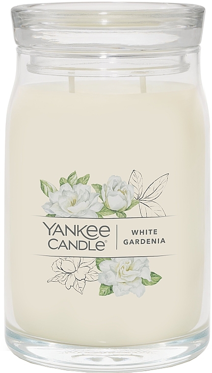 Scented Candle in Jar 'White Gardenia', 2 wicks - Yankee Candle White Gardenia — photo N1