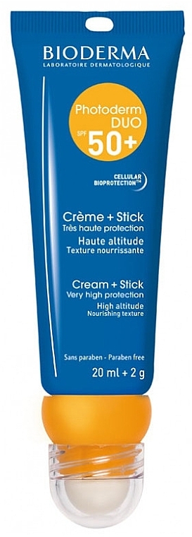 Lip Sun Cream & Stick - Bioderma Photoderm Duo SPF50+ Creme + Stick — photo N1