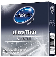 Fragrances, Perfumes, Cosmetics Condoms, 3 pcs - LifeStyles Ultrathin