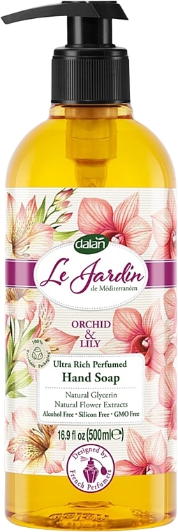 Orchid & Lily Perfumed Liquid Hand Soap - Dalan Le Jardin Ultra Rich Perfumed Hand Soap Orchid And Lily — photo N1