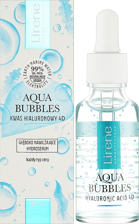 Moisturizing Face Serum - Lirene Aqua Bubbles Hyaluronic Acid 4D Deeply Moisturizing Hydroserum — photo N2