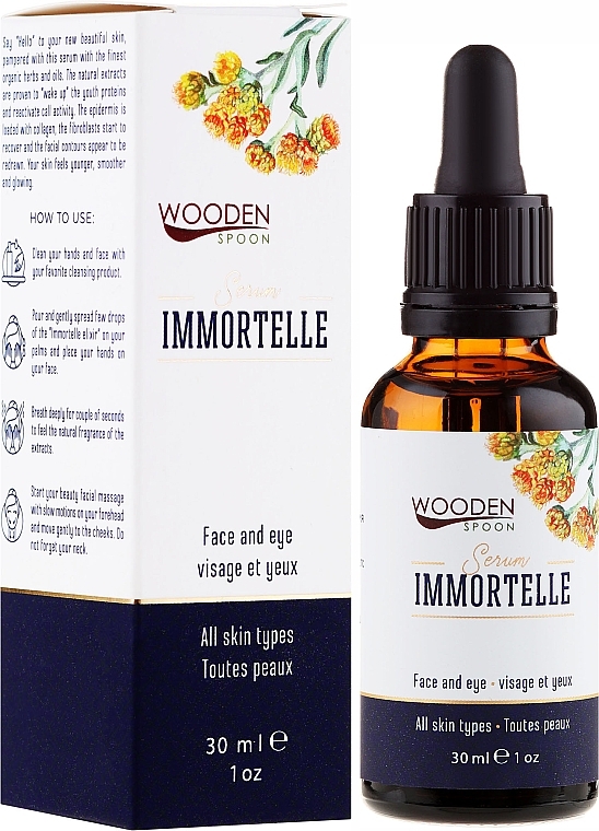 Rejuvenating Face Elixir - Wooden Spoon Immortelle Anti-Age Elixir — photo N1