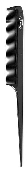 Hair Comb 21 cm, with a long plastic handle, black - Disna — photo N3