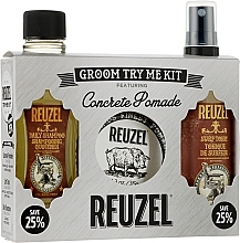 Fragrances, Perfumes, Cosmetics Set - Reuzel Concrete Try Me Kit (h/pomade/35g + h/tonic/100ml + shm/100ml)