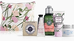 Fragrances, Perfumes, Cosmetics Set - L'Occitane (shm/75ml + sh/gel/50ml + h/cr/10ml + soap/50ml + f/cr/8ml + bag)