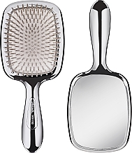 Fragrances, Perfumes, Cosmetics Limited Edition Hair Brush, silver/white - Janeke Superbrush Limited Silver/White