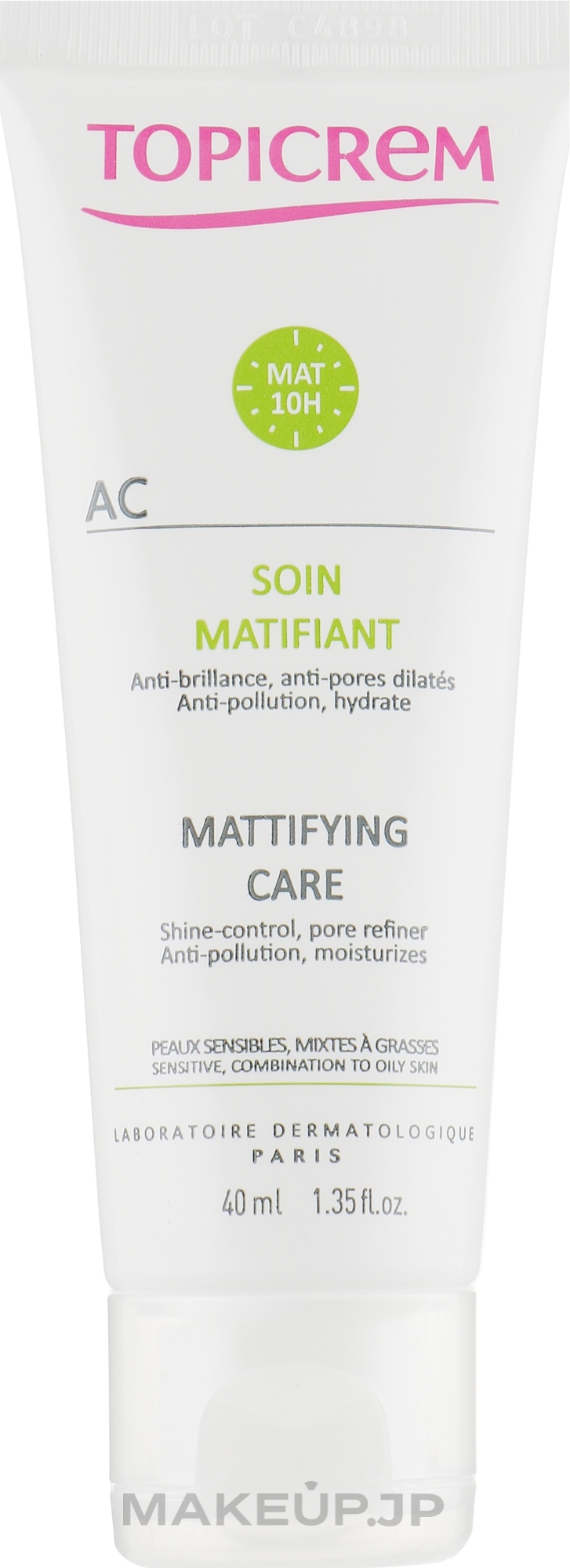 Face Cream "Mattifying Care" - Topicrem AC Mattifying Care Cream — photo 40 ml