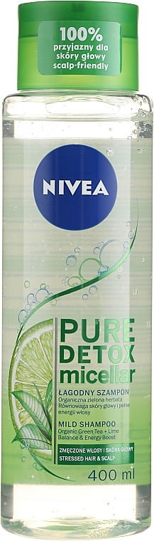 Micellar Shampoo "Detox" - Nivea Pure Detox Micellar Shampoo — photo N6