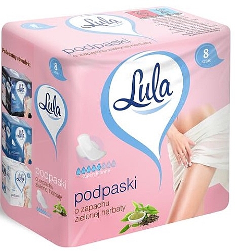 Green Tea Aroma Sanitary Pads, 8 pieces - Lula — photo N1