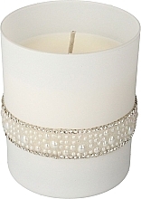Scented Candle, 8x9,5 cm., White - Artman Crystal Glass Pearl — photo N1