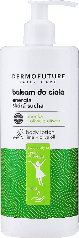 GIFT! Energising Lotion for Dry Skin with Lime & Olive Oil - Dermofuture Daily Care Body Lotion Energy Lime + Olive Oil — photo N1