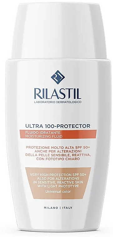 Sunscreen Moisturizing Fluid - Rilastil Sun System Ultra 100-Protector Fluid SPF50 Universal Color — photo N1