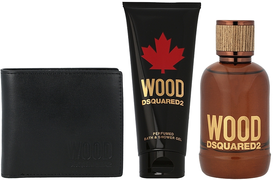 Dsquared2 Green Wood Pour Homme - Set (edt/100ml + sh/gel/100ml + wallet) — photo N5