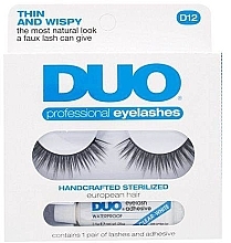 Fragrances, Perfumes, Cosmetics False Lashes with Glue - Duo Lash Kit Professional Eyelashes Style D12