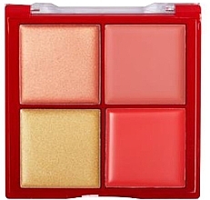 Face Makeup Palette - I Heart Revolution Sweet Chilli Cream Blush & Highlight Quad — photo N2