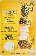Fragrances, Perfumes, Cosmetics Glycolic Acid and Pineapple Enzymes Exfoliating and Brightening Toner Pads - Iroha Nature Exfoliating Toner Pre-soaked Pads