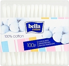 Fragrances, Perfumes, Cosmetics Rectangular Cotton Buds, 100 pcs - Bella