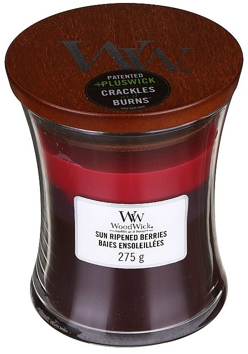 Scented Candle in Glass - WoodWick Hourglass Trilogy Candle Sun Ripened Berries — photo N2