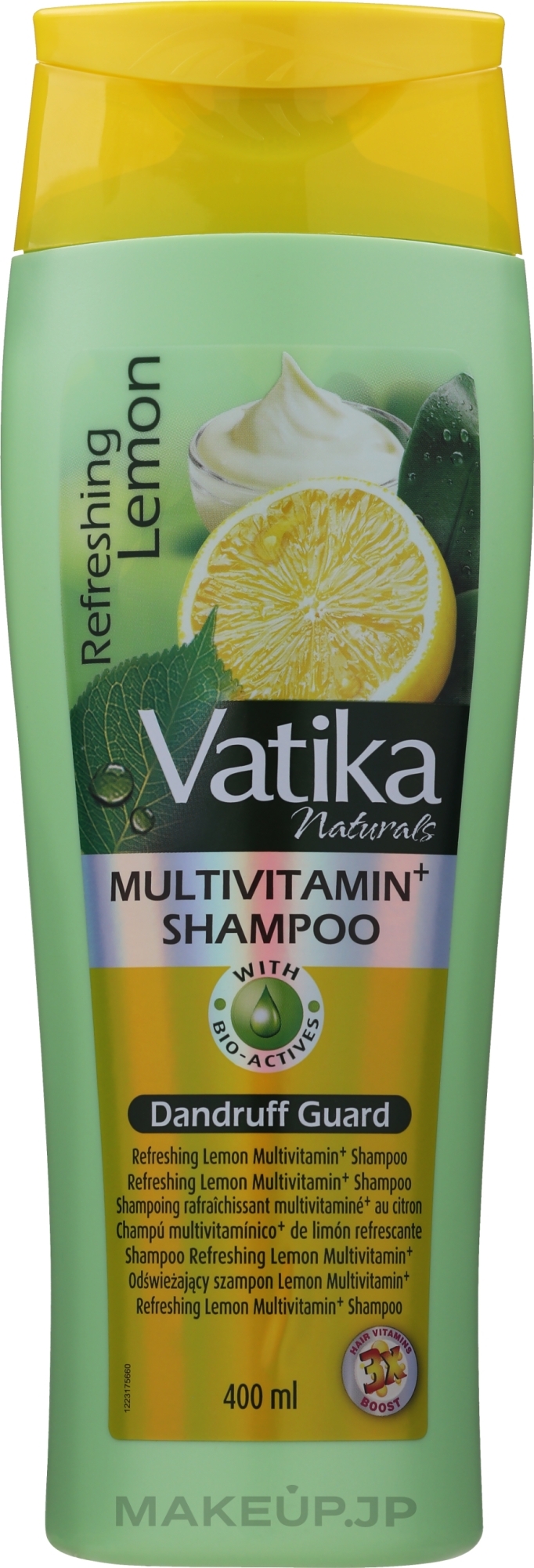 Lemon and Yoghurt Anti-Dandruff Shampoo - Vatika  — photo 400 ml