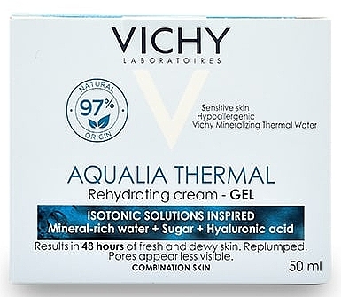 Deep Moisturizing Cream-Gel for Normal & Combination Skin - Vichy Aqualia Thermal Rehydrating Water Gel — photo N5