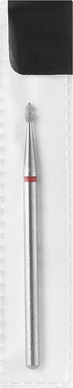 Nail File Drill Bit, bullet, 1,6 mm, red - Head The Beauty Tools — photo N1