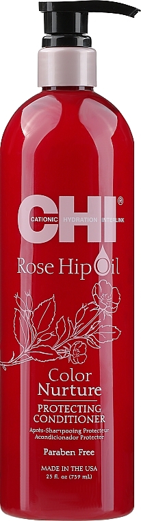 Rosehip Oil & Keratin Conditioner - CHI Rose Hip Oil Protecting Conditioner — photo N4