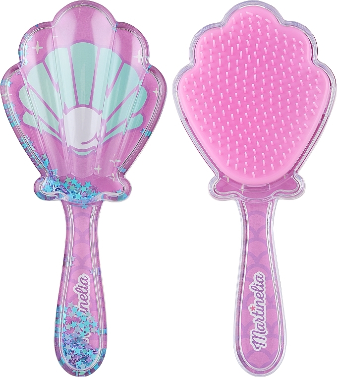 Let's Be Mermaids Hair Brush, pink 2 - Martinelia Shell Hair Brush — photo N1