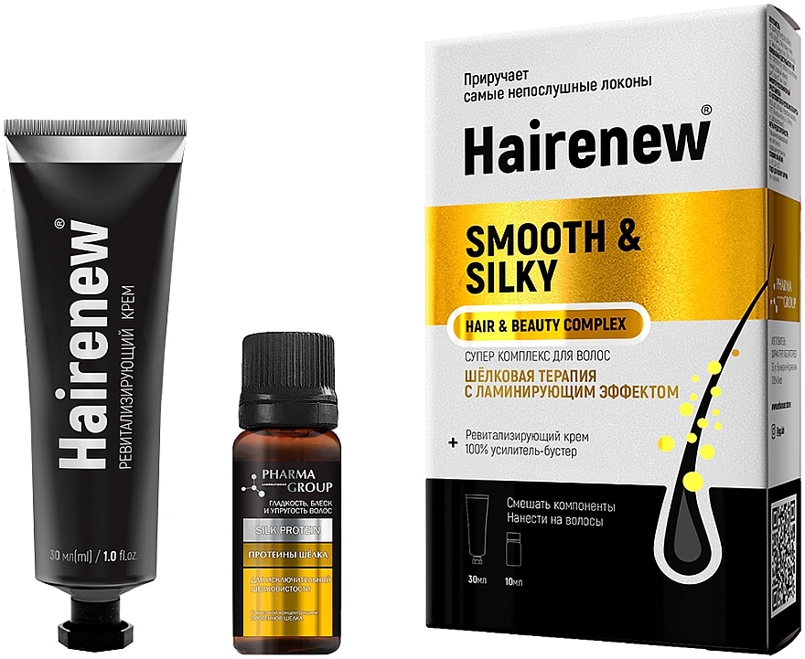 Silky Therapy Innovative Hair Complex with Lamination Effect - Hairenew Smooth & Silky Hair & Beauty Complex — photo N2