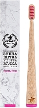 Bamboo Toothbrush, pink - Viktoriz Premium — photo N3