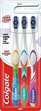 Soft Toothbrush Set, 3 pcs, design 2 - Colgate 360 Design Edition — photo N1