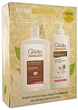 Fragrances, Perfumes, Cosmetics Set - Roge Cavailles Regenerating Routine Dry Skins Set (sh/gel/400ml + b/milk/400ml)