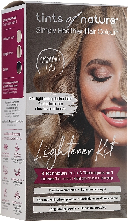 Permanent Hair Lightening Kit - Tints Of Nature Lightener Medium Brown To Blonde — photo N1