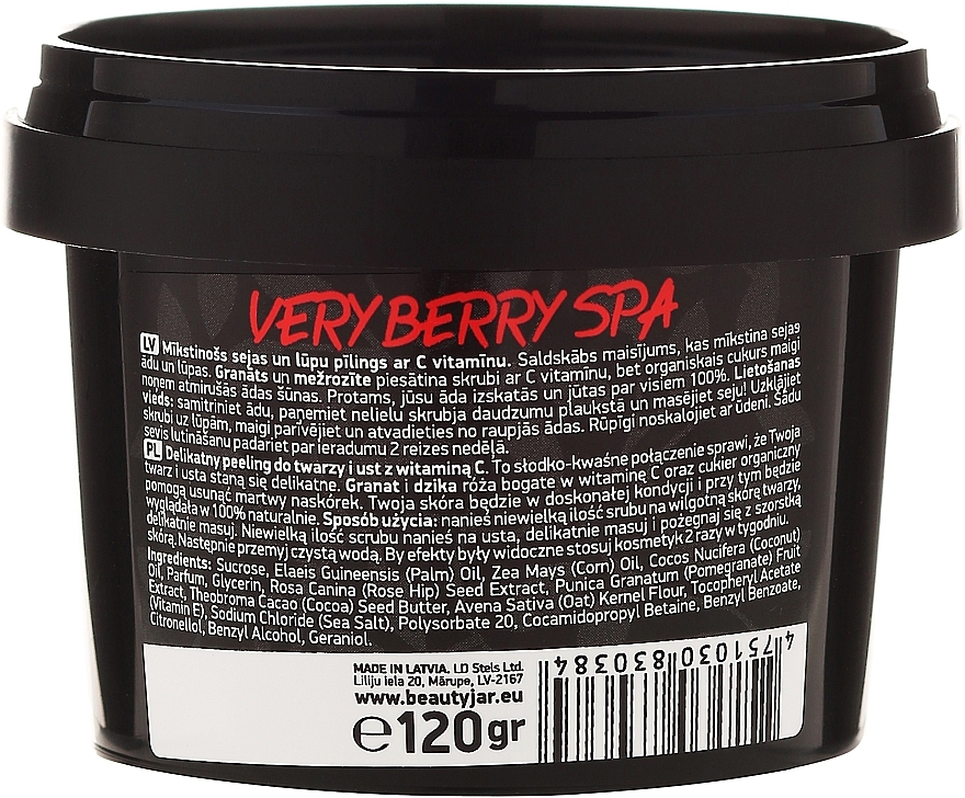 Face and Lip Scrub "Very Berry SPA" - Beauty Jar Softening Face And Lips Peeling With Vitamin C — photo N3