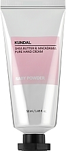 Fragrances, Perfumes, Cosmetics Hand Cream - Kundal Shea Butter & Macadamia Pure Hand Cream Baby Powder