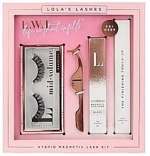 Fragrances, Perfumes, Cosmetics Lola's Lashes Goal Digger Hybrid Magnetic Eyelash Kit (eyeliner/3ml + remover/2.5ml + eyelashes/2pcs + applicator) - Set