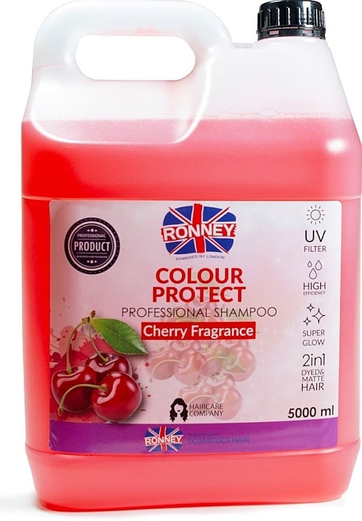 Shampoo for Colored Hair - Ronney Professional Shampoo Color Protect Cherry Fragrance — photo N1