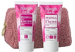 Bottega Verde Peonia - Set (sh/gel/50ml+b/lot/50ml+bag/1pc) — photo N1