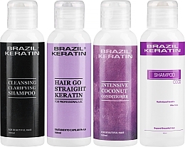 Fragrances, Perfumes, Cosmetics Set - Brazil Keratin Hair Go Straight (h/shm/2x100ml + h/cond/100ml + h/cr/100ml)