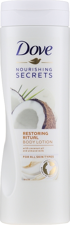 Body Lotion "Restoring" with Coconut Oil and Almond Milk - Dove Nourishing Secrets Restoring Ritual Body Lotion — photo N13