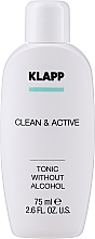 Fragrances, Perfumes, Cosmetics Alcohol-Free Tonic - Klapp Clean & Active Tonic without Alcohol
