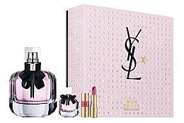 Fragrances, Perfumes, Cosmetics Yves Saint Laurent Mon Paris - Set (edp/90ml + edp/7.5ml + lipstick/ 1.6g)