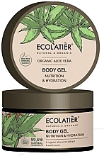 Fragrances, Perfumes, Cosmetics Moisturizing & Nourishing Body Gel "Organic Aloe Vera & Snail Mucin" - Ecolatier Organic Aloe Vera Nutrition & Hydration Body Gel