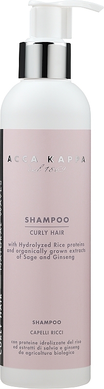 Shampoo for Curly Hair - Acca Kappa Curly & Frizzy Shampoo For Curly Hair — photo N1