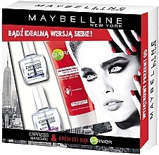 Fragrances, Perfumes, Cosmetics Set - Maybelline Express Manicure (base/polish/10ml + top/coat/10ml + h/cr/10ml)