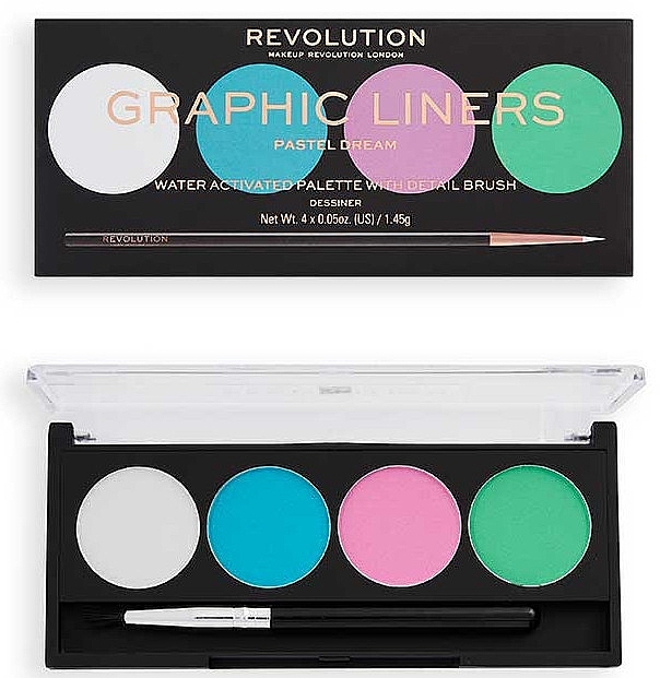 Eyeliner Palette - Makeup Revolution Water Activated Graphic Liner Palette — photo N1