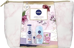 Fragrances, Perfumes, Cosmetics Set - Nivea Pink Power(sh/gel/250ml + b/milk/200ml + deo/50ml + lip/balm/4.8g + bag)