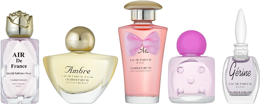 Charrier Parfums - Parfums De France Set (edp/5.2ml + edp/5.2ml + edp/5.2ml + edp/8ml + edp/4.9ml — photo N2